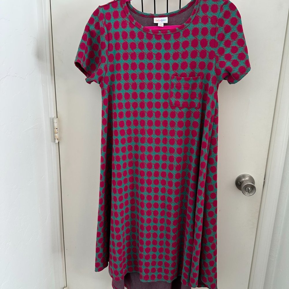 LuLaRoe Carly Short Sleeve Knit Dress (W XS)